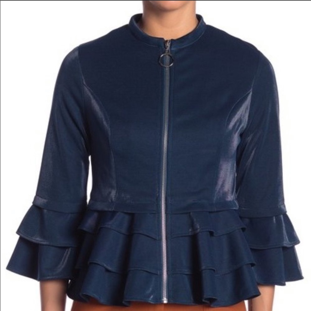 NWT Ruffle Peplum Jacket - Picture 3 of 7